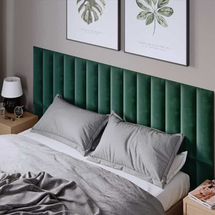 3D Πάνελ Ταπετσαρίας Vilo Σκούρο πράσινο 60 x 15cm - Image 2