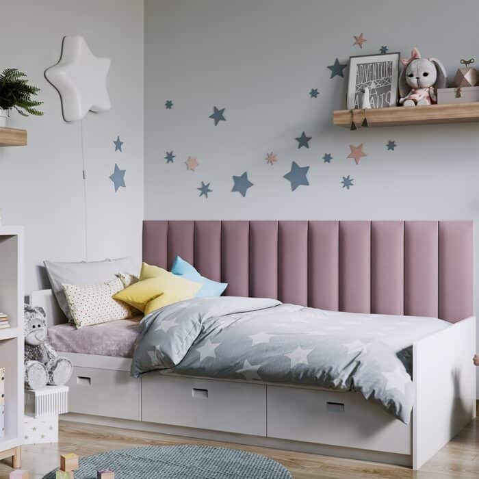 3D Πάνελ Ταπετσαρίας Vilo Σκούρο ροζ 60 x 15cm - Image 2