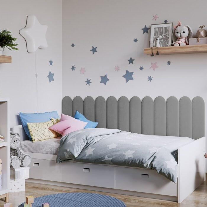 3D Πάνελ Ταπετσαρίας Vilo Γκρι 60 x 15cm - Image 2