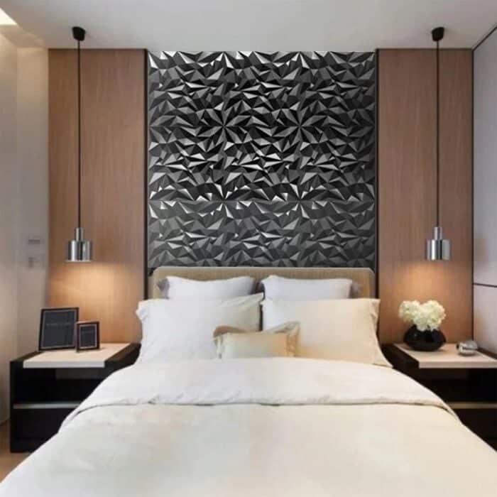 Διακοσμητικό Πάνελ Τοίχου/Οροφής MODERN-AMETHYST Black, 50 x 50cm - Image 5