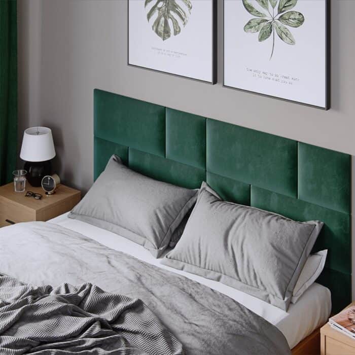 3D Πάνελ Ταπετσαρίας Vilo Σκούρο πράσινο 30 x 30cm - Image 2