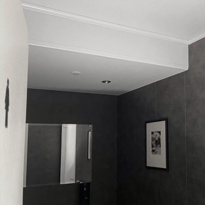 Πλαστική Επένδυση Ραμποτέ PVC DECOLINE Λευκό ματ δίχως αρμό, 2700 x 250 x 8mm - Image 3