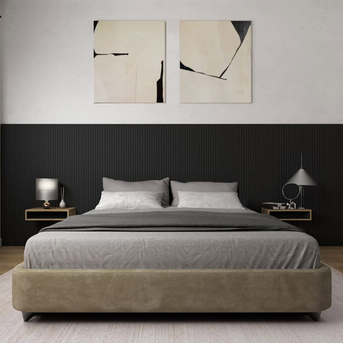 86 3D Πάνελ τοίχου MDF FAUS Penta Black matt 2600 x 167 x 12mm, №185258S - Image 1