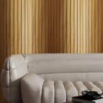 3D Πάνελ τοίχου για κυκλικές επιφάνειες, MDF Flex Light Brown Oak 2800 x 60 x 18mm, 3D01 - Image 2