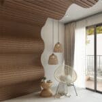 3D Πάνελ τοίχου για κυκλικές επιφάνειες, MDF Flex Canyon Oak 2800 x 60 x 18mm, 3D03 - Image 2