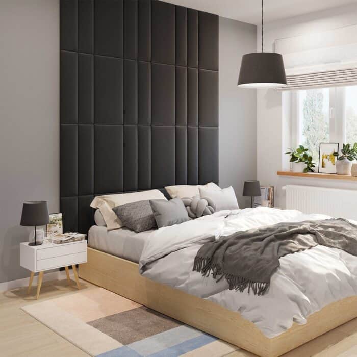 3D Πάνελ Ταπετσαρίας Vilo Γραφίτης 60 x 15cm - Image 2