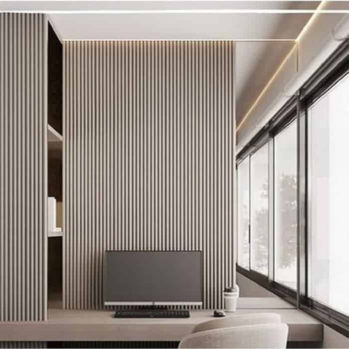 3D Πάνελ τοίχου MDF White matte 2800 x 100 x 18mm, №01PA.2200.734 - Image 2