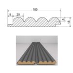 3D Πάνελ τοίχου MDF White matte 2800 x 100 x 18mm, №01PA.2200.734 - Image 3