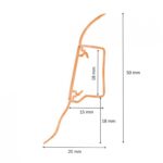 Σοβατεπί PVC DOLLKEN W471, 2500 x 50 x 20mm - Image 2