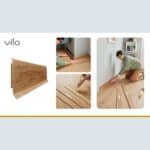 Σοβατεπί PVC Linela VILO 407 NEWCASTLE OAK, 2000 x 80 x 16mm - Image 2