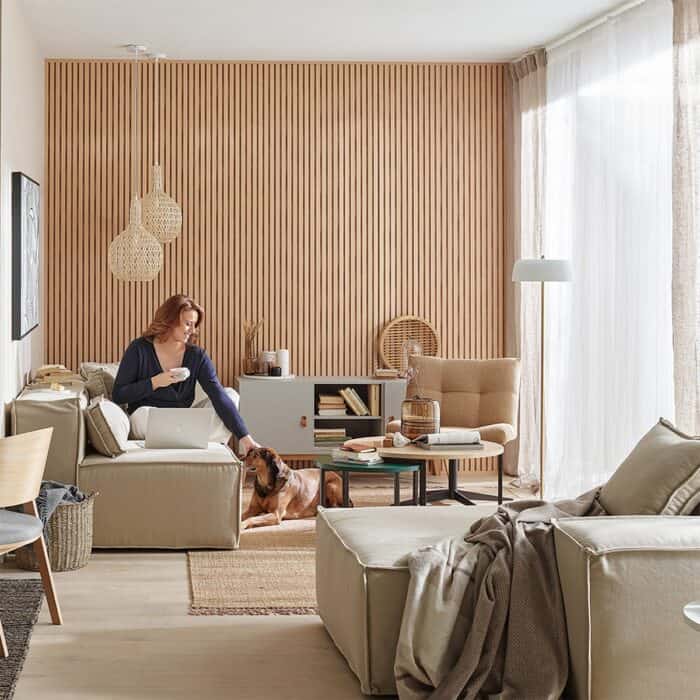 3D Πάνελ τοίχου Linerio M-Line Natural, 2650 x 122 x 12mm - Image 2