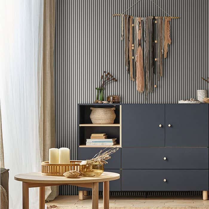 3D Πάνελ τοίχου Linerio S-Line Grey, 2650 x 122 x 12mm - Image 2