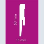 Σοβατεπί MDF PAINT-IT MP0602, 2420 x 60 x 15mm - Image 2