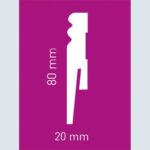 Σοβατεπί MDF PAINT-IT MP0802, 2420 x 80 x 20mm - Image 2