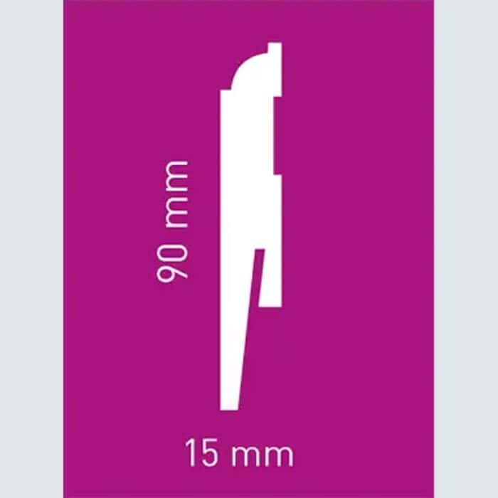 Σοβατεπί MDF PAINT-IT MP0901, 2420 x 90 x 15mm - Image 2