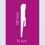 Σοβατεπί MDF PAINT-IT MP1001, 2420 x 100 x 15mm - Image 2