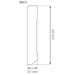 Σοβατεπί Πολυμερές ARBITON STIQ ST610 White, 2200 x 60 x 10mm - Image 2