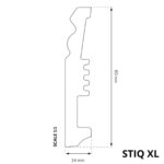 Σοβατεπί Πολυμερές ARBITON STIQ XL STX820 White, 2200 x 80 x 14mm - Image 2