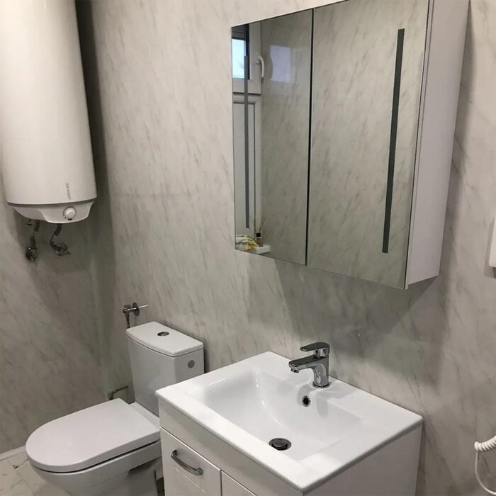 Πλαστική Επένδυση Ραμποτέ PVC Dumapan Marble grey, 2600 x 250 x 10mm - Image 5