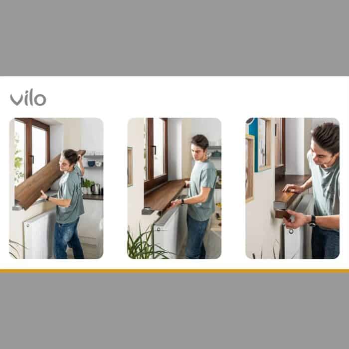 Ποδιά PVC Παραθύρου - Περβάζι - Καπάκι για εσωτερική χρήση, Vilo Καρυδιά 2000 x 380 x 56mm - Image 5