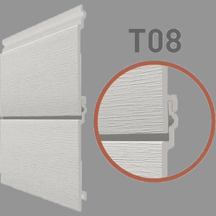 Εξωτερική Επένδυση Τοίχου PVC Dumaclin T08 Grey 2400 x 185 x 6mm - Image 3