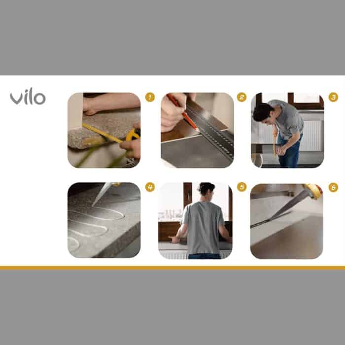 Δεξιά και Αριστερή τάπα για PVC ποδιές παραθύρων - περβάζια, VILO Καρυδιά - Image 4