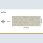 Πλαστική Επένδυση Ραμποτέ PVC VILO Beige Marble, 2650 x 250 x 8mm - Image 3