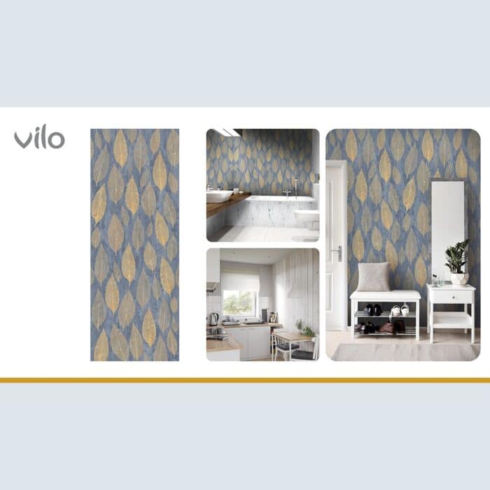 Πλαστική Επένδυση Ραμποτέ PVC VILO Blue Magnolia, 2650 x 250 x 8mm - Image 4