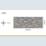 Πλαστική Επένδυση Ραμποτέ PVC VILO Blue Magnolia, 2650 x 250 x 8mm - Image 3