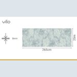 Πλαστική Επένδυση Ραμποτέ PVC VILO Blue Marble, 2650 x 250 x 8mm - Image 3