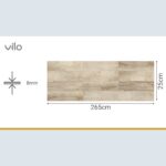 Πλαστική Επένδυση Ραμποτέ PVC VILO Brown Marble, 2650 x 250 x 8mm - Image 3