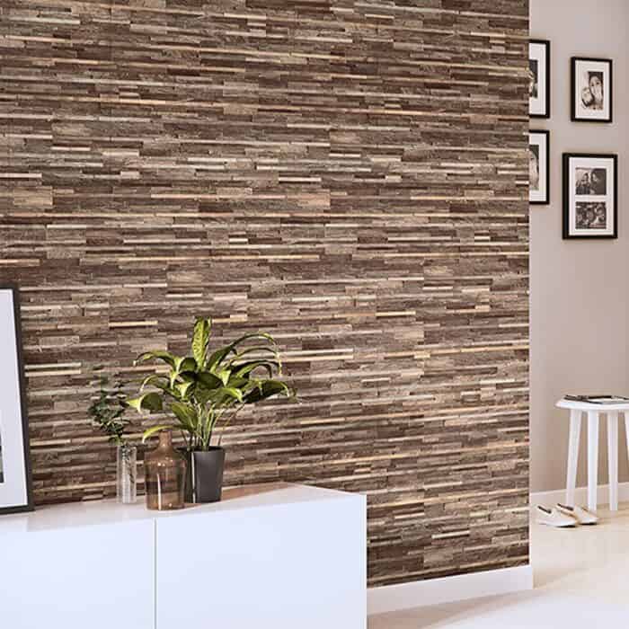 Πλαστική Επένδυση Ραμποτέ PVC VILO Brown Slate, 2650 x 250 x 8mm - Image 2