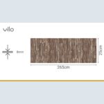 Πλαστική Επένδυση Ραμποτέ PVC VILO Brown Slate, 2650 x 250 x 8mm - Image 3