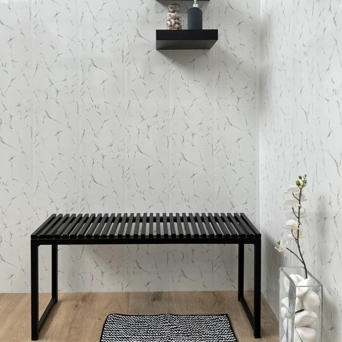 Πλαστική Επένδυση Ραμποτέ PVC DECOLINE 3D Carrara, 2700 x 250 x 8mm - Image 3