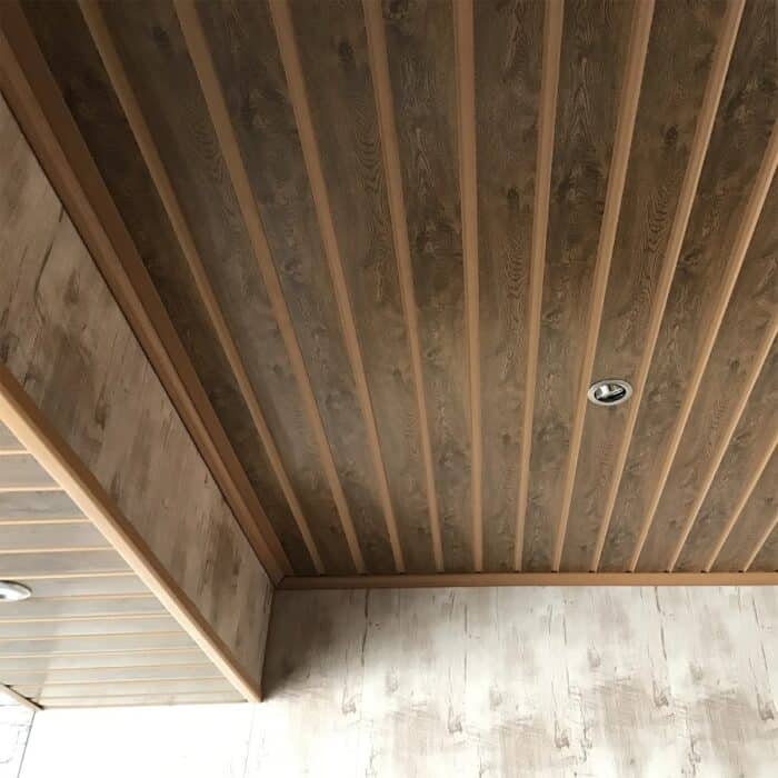 Πλαστική Επένδυση Ραμποτέ PVC DECOLINE Golden oak με αρμό, 3000 x 200 x 8mm - Image 3