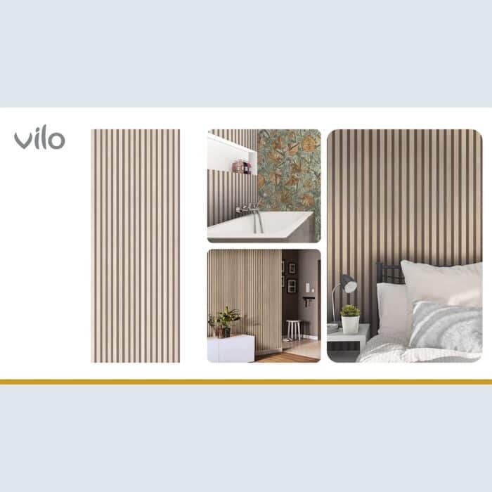 Πλαστική Επένδυση Ραμποτέ PVC VILO L. Lamella Medium, 2650 x 250 x 8mm - Image 4