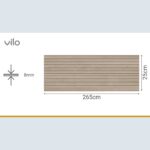 Πλαστική Επένδυση Ραμποτέ PVC VILO L. Lamella Small, 2650 x 250 x 8mm - Image 3