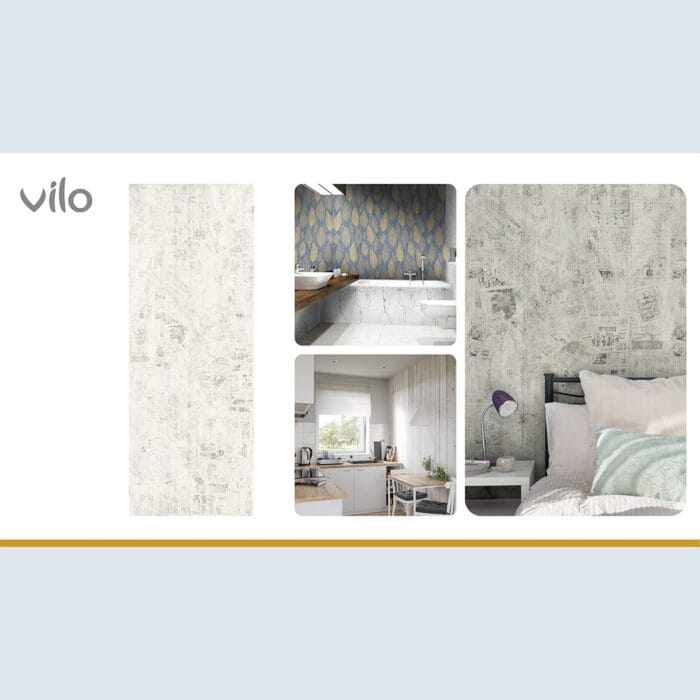 Πλαστική Επένδυση Ραμποτέ PVC VILO Newspaper, 2650 x 250 x 8mm - Image 4