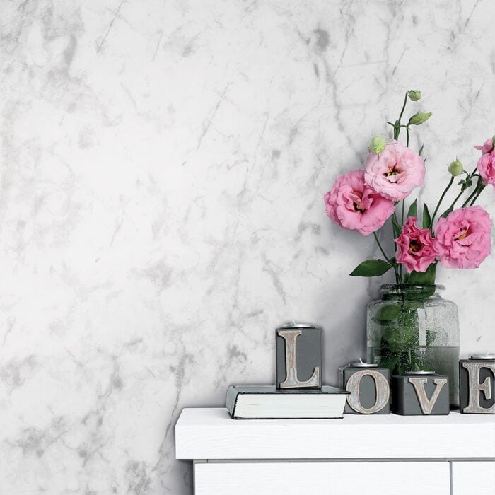 Πλαστική Επένδυση Ραμποτέ PVC VILO White Marble, 2650 x 250 x 8mm - Image 2