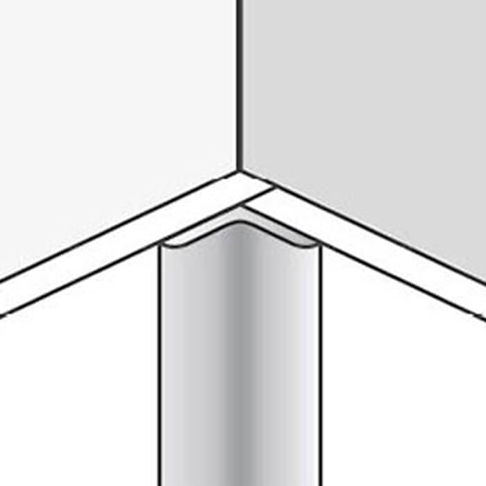 Εσωτερική γωνία Αλουμινίου Dumawall μαύρη, 2600 x 12mm - Image 2