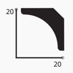 Κορνίζα οροφής HDPS DECOLUX AK-002, 2m x 20mm x 20mm - Image 2