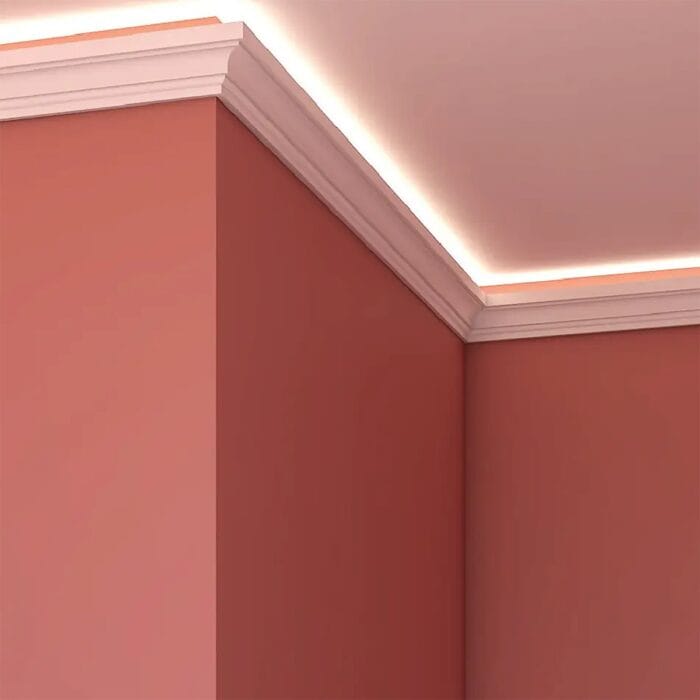 Κορνίζα οροφής με κρυφό φωτισμό HDPS DECOLUX LED ACL-005, 2m x 72mm x 41mm - Image 4