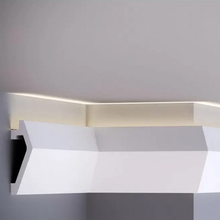 Κορνίζα οροφής με κρυφό φωτισμό HDPS DECOLUX LED ACL-015, 2m x 120mm x 35mm - Image 7