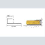 Προφίλ Αλουμινίου Τερματικό Πατώματος σε Χρυσό xρώμα, 90cm x 10.5mm, 021431 - Image 2