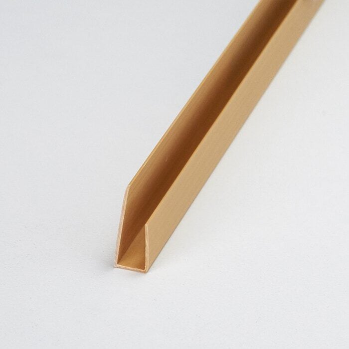 Τερματικό U προφίλ για πλαστικές επενδύσεις PVC Ραμποτέ, 2600 x 8mm - Image 4