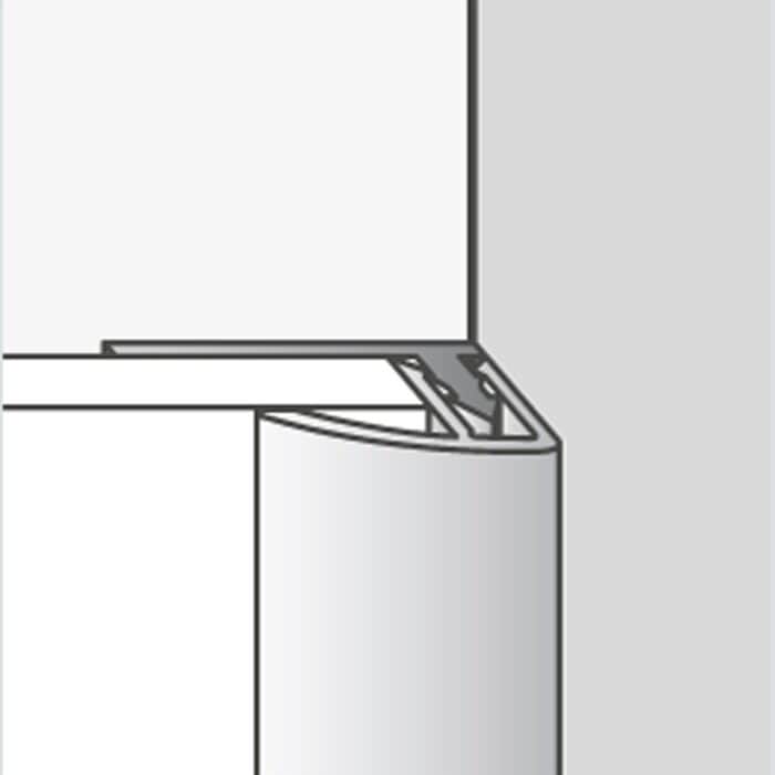 Τερματικό προφίλ Αλουμινίου Dumawall, 2600 x 8mm - Image 2