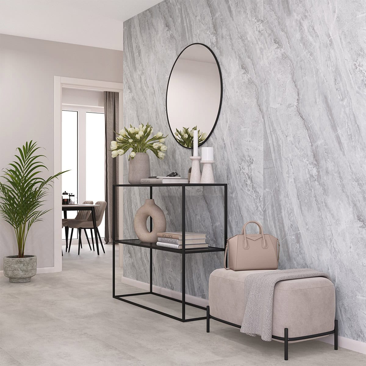 Πάνελ Τοίχου SPC VILO Smoky Ash 1200 x 2650 x 4mm