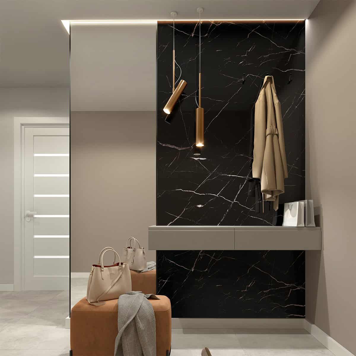 Πάνελ Τοίχου SPC VILO Calacatta Black 1200 x 2650 x 4mm