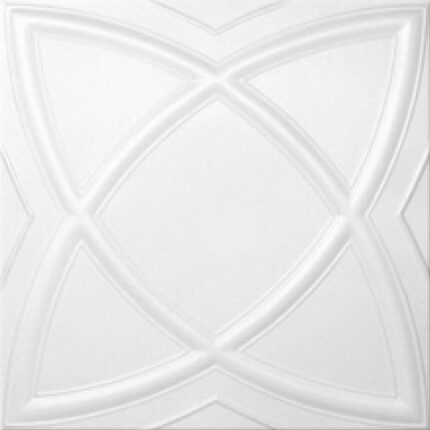 Διακοσμητικό Πάνελ Τοίχου/Οροφής №0839 Λευκό 50 x 50cm