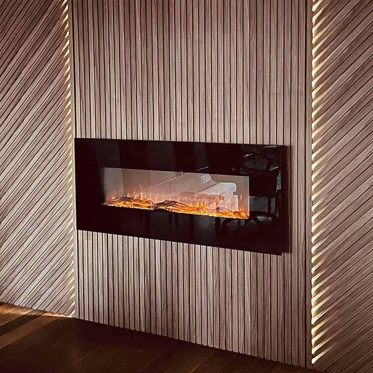 3D Πάνελ τοίχου MDF Light walnut 2800 x 121 x 18mm